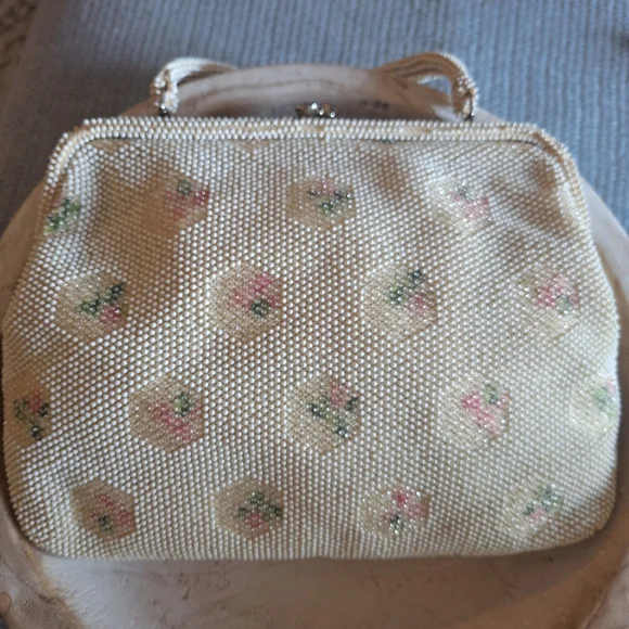 Lumered Petit Beads Vintage Handbag 1950s - Picture 3 of 9